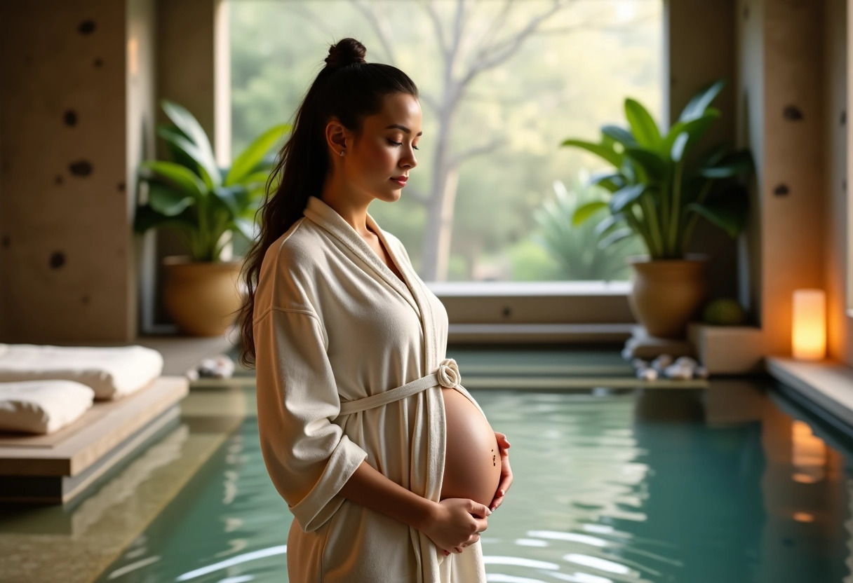 femme enceinte spa